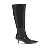 PINKO Black Goatskin Ankle Boots
